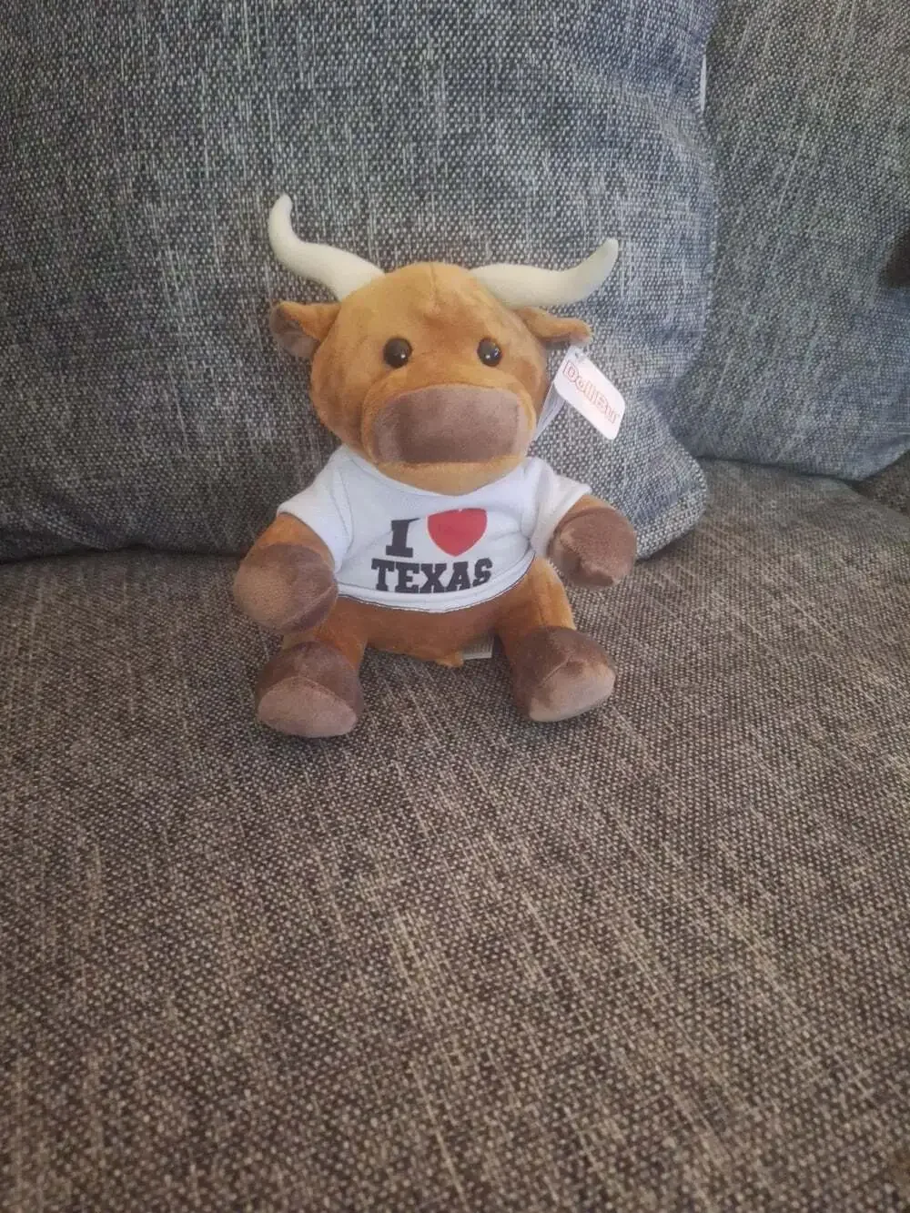 DollBu Plush Longhorn Bull I Heart Texas Souvenir Stuffed Animal